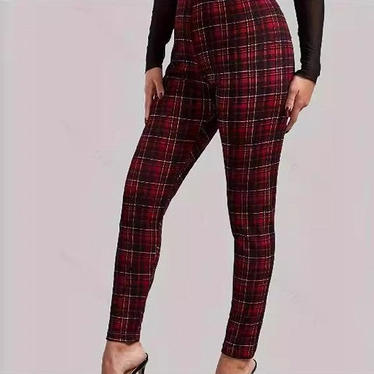 Tartan Skinny Pants Front