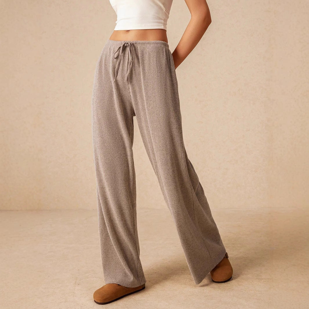 Side View Soft Ribbed Lounge Pants