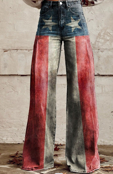 Back View Geometric Diamond Trousers