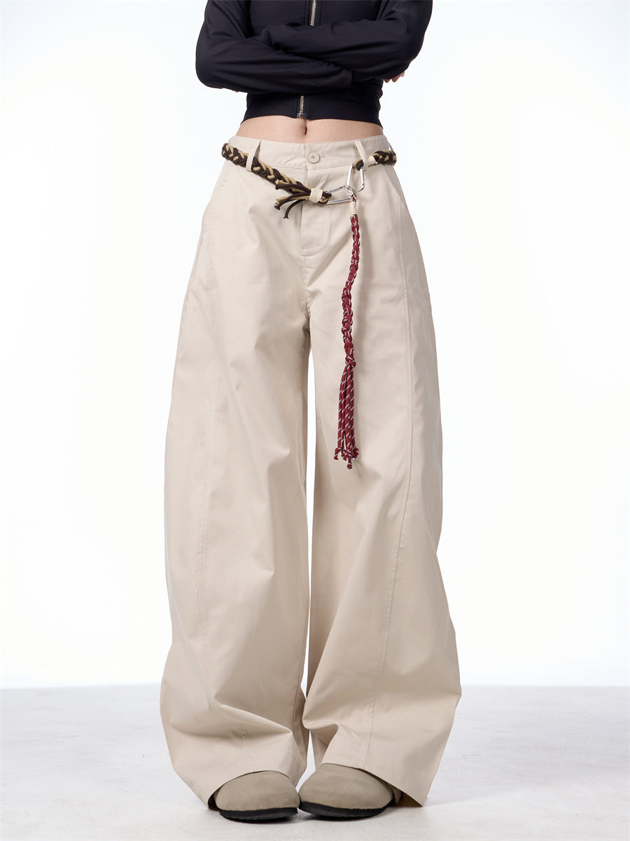 Wide Leg Belted Pants Front